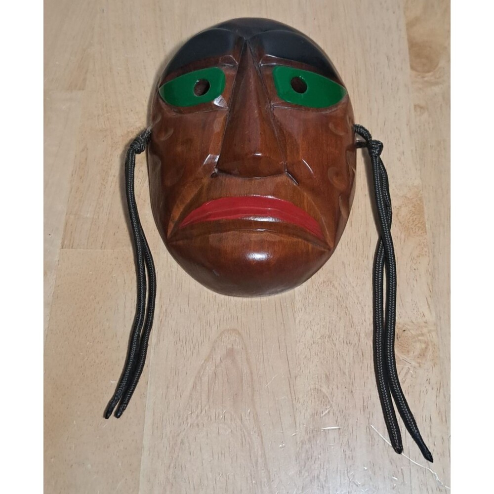 Vintage Korean 7"7/8 Wood Face Mask Traditional HaHoe Tal Bune